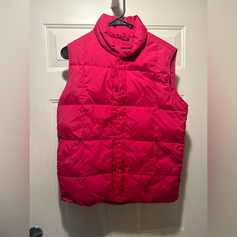 Girl/Boy 14-16 Land’s End Down Vest Jacket Red NWOT